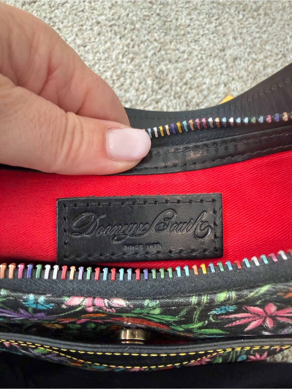 Dooney & Bourke Botanical Whimsy Embroidered Hobo - Picture 4 of 8